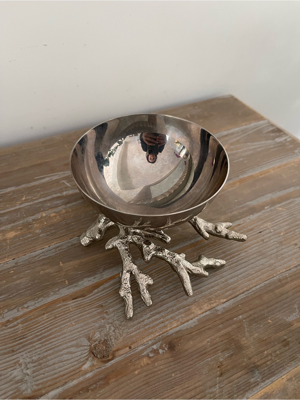 Michael Aram Silver Coral Branch Serving Bowl